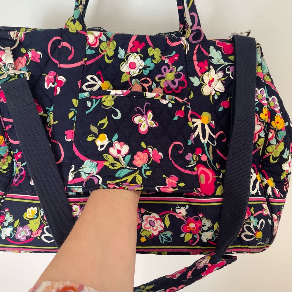 Vera Bradley Blue Floral Travel Duffle Bag - XL - Picture 4 of 12